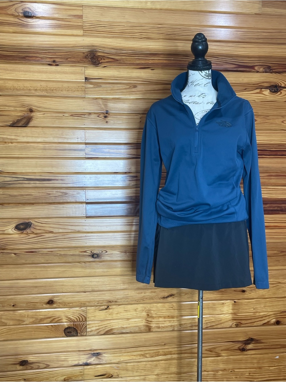 The North Face Blue Jacket with Black Logo